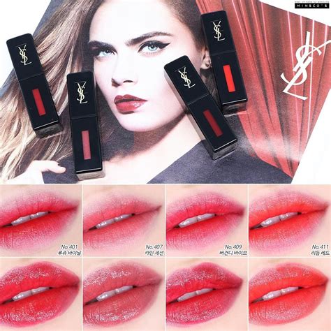 ysl vinyl lip stain swatches|YSL lip stain 407.